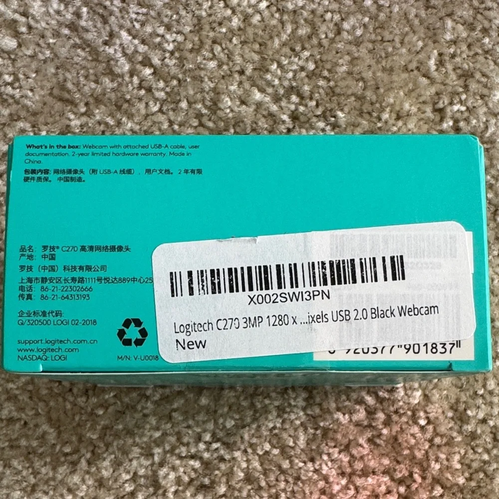 NWT - Logitech C270 HD Webcam